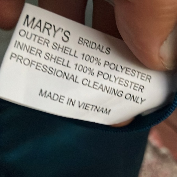 Modern Maids bridesmaid gown with jeweled hip brooch one shoulder lace size 10 - Picture 12 of 14